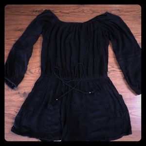 Black Long Sleeve Romper